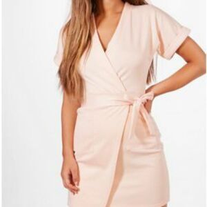 Boohoo Obie Tie Wrap Dress